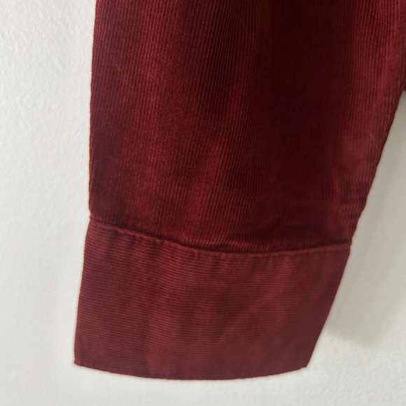 Madewell Corduroy Puff Sleeve Button Up Shirt Burgundy M Medium NewNW743 - Picture 5 of 8